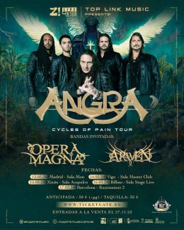 Concierto de la banda brasileña de heavy metal Angra en la Sala Máster Club de Vigo.
